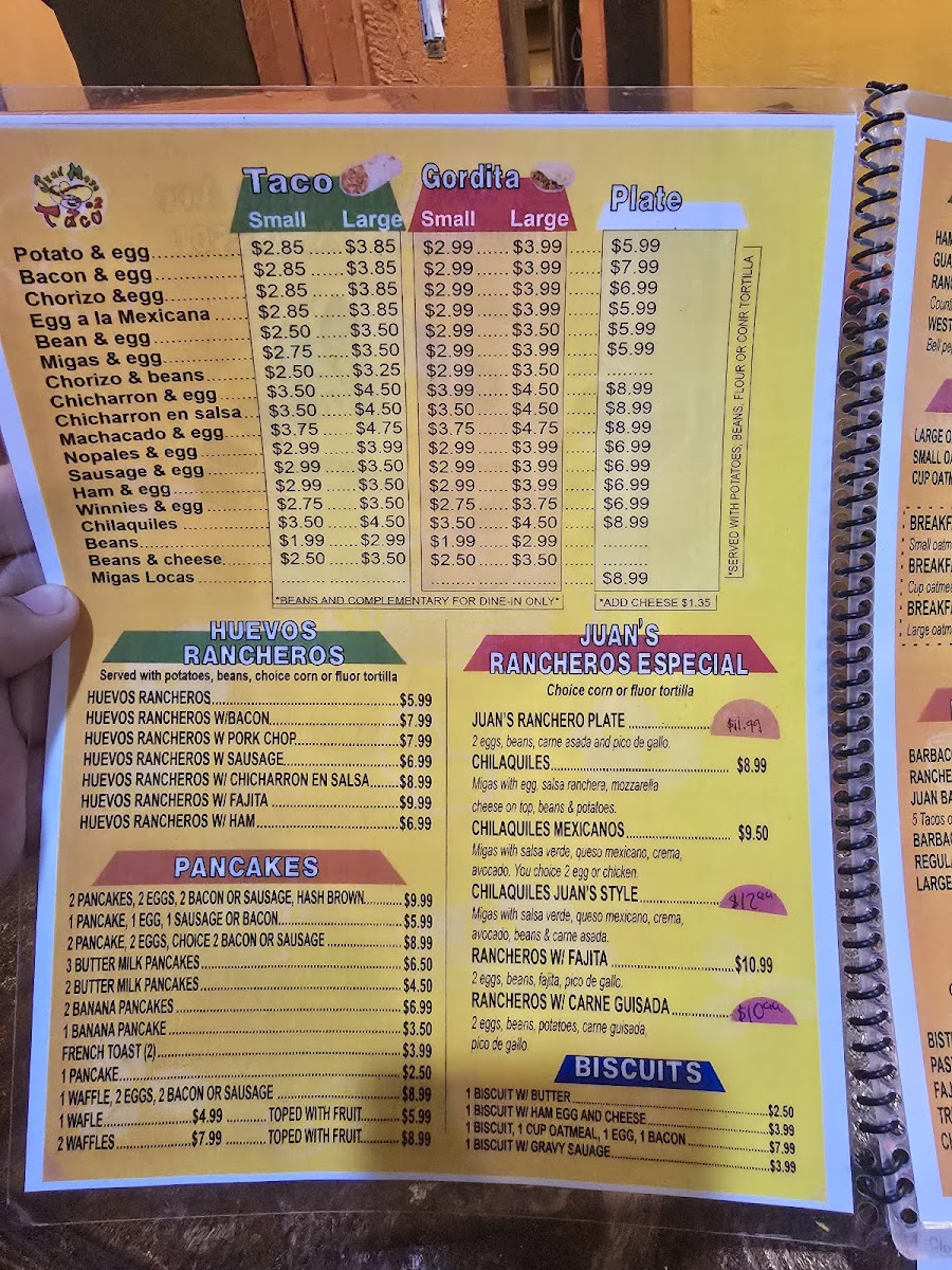Juan More Taco 2 Menu - Image 4