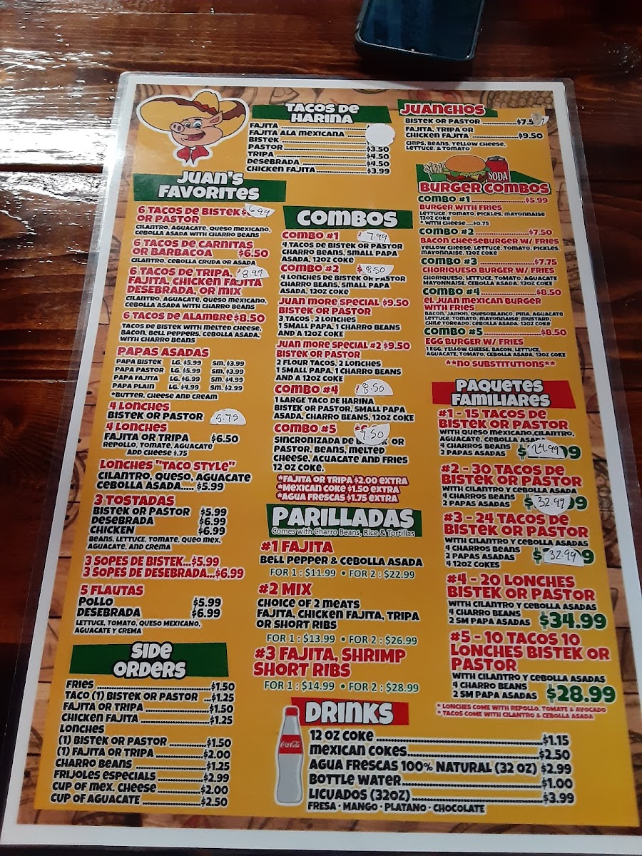 Juan More Taco 2 Menu - Image 5